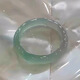 Ice type clear water floating flower jade bracelet Burmese glass type jade treated jade round jade bracelet children's concubine bracelet 58 size with gift box