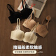 雅鹿性感豹纹内衣聚拢小胸显大收副乳防下垂法式蕾丝无钢圈美背文胸罩 黄豹 单件 70A 【32B通杯】