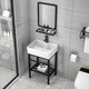 JPHZNB Floor-Sanding Forme Bathroom Wash Basin Small Apartment Bracket Mand Basin lavabo Basin Basin Armoire de salle de bain 4837E BASIN + DRAIT DE STAND