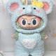 Kleidung 17 cm Makkaron Labubu Puppe Kleidung Labubu Puppen Kleidung Labubu Kleidung Butterbär Overalls + T-Shirt + Hut ohne Schuhe
