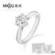MKOU classic six-claw cultivated diamond ring wedding diamond ring proposal artificial diamond ring IGI+NGTC double certificate 1 carat heavy gold version PT950 platinum/D color/VVS2/IDEAL cut IGI+NGTC double certificate