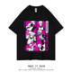 Zhizhen Masculino Dios Blue Pisos Blue Lock Camiseta de anime Camiseta de manga corta Meniguas Parejas Summer Bluelock Impreso ropa de niños Negro [A691] XS Tamaño 160