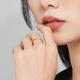 Lukfook Jewelry gold ring Möbius ring Fuman heirloom pure gold solid couple ring price No. 10 - about 1.60 grams