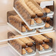 Axco Egg Storage Box Rolling Refrigerator Side Door Storage Organizer Special Food Grade Fresh-keeping Rack Holder Egg Rolling Artifact Press Model Elegant White-1 Pack