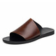 DIFANPU international luxury brand men's shoes high-end men's outer wear slippers non-slip soft sole flip flops outdoor beach shoes brown (2821) [brand gift box] 41