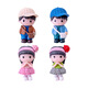 Gelun cartoon little girl cute doll boy couple decoration landscaping birthday gift office desk decoration set 4 boy next door