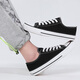 Captain italien Chaussures décontractées pour hommes et femmes chaussures de toile star classiques basses de cartes de sport top basse A21203 Modèle noir noir 42