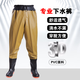 Gesufan waist-length waders, thickened waterproof and wear-resistant fishing rain pants, one-piece rain boots, fishing leather forks, main picture 36 shoes