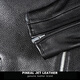 PJL2025 new men's casual slim fit versatile lapel straight zipper genuine deerskin leather jacket black M (130Jin Jin is equal to less than 0.5kg)