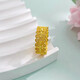 Lao Fengxiang gold ring hollow retro style lace ring filigree ring as a birthday gift for girlfriend and wife, about 4.86g