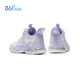 361 Children's Shoes Children's Sports Shoes 2025 Autumn Women's and Large Children's Shock Absorbing Rebound Knob Buckle Casual Running Shoes Purple 35