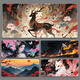 Ruqinlian ancient style cool mouse pads for extra large men and women's workstation office computer desk pads customized e-sports keyboard pads smooth thickened lock edge wrist pads support customized non-slip and wear-resistant 15124 [thickened lock edge, skin-friendly and smooth] length 1000mmX width 500mmX thickness 4mm