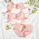 MZ5 Box-Pack Pure Cotton Student sexy Unterwäsche für Frauen 100% Baumwolle Mid-T-Mid-T-Mid-T-Waist-Baumwoll-Sinne 1585 süßer Blumenstil M 160/[80-96jin [Jin entspricht 0,5 kg]]