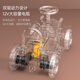 Shantoulin Village's Children's Train puede tomar el automóvil eléctrico de cuatro ruedas de cuatro ruedas para niños y niñas Doble bebé adulto juguete para bebés Range Remote Control Range Locomotive rojo extendido + 2 autos Dual Drive