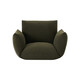 MUJI upholstered sofa, freely adjustable lazy sofa, foldable bedroom balcony, single sofa green 1 seater