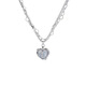 Yusen Memories Leichte Luxus Titanium Stahl Halskette für Frauen Nischendesign Heiße Mädchen Perlen Schlüsselbeinkette und Evergrande Accessoires x897 Silber#Bow Zirkon Halskette