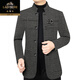 Classic car wool suit jacket men's slim spring and autumn thickened men's business casual suit top dad jacket trendy black XL 180 (140-155Jin Jin equals 0.5kg)