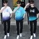 花花公子;PLAYBOY青少年夏季短袖t恤男孩12-15岁初高中学生套装16帅气大童夏装衣服 套装TZ9226款蓝色 S 【60-75斤】
