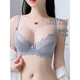 Victoria's Secret Sexy Victoria's Secret Underwear Women's Pure Desire Lace Big Breast Revealing Small Breast Push Up Bra Set Gray Underwear + Panties Set Comes with Anti-Dent Pad L Suitable for 36/80BC