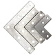 Masfor thickened stainless steel corner code thickened right-angle corner code fixed bracket round edge L-shaped 80*80mm (10 pieces)