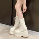 
Heightening shoes 20cm cos special 20cm heightening shoes COS15cm heightening shoes universal mid-tube boots concert wedding black 37