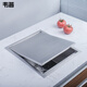 Kezhitu 304 stainless steel bar invisible small sink single groove mid-island with damping cover hidden mini wash basin 4839 flip cover cup washer damping model + lifting cooling