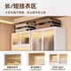 Steel wardrobe simple assembly household bedroom rental house metal frame iron wardrobe small storage cabinet upper and lower PC double door 998*500*1585