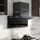 Oppein Range Hood Range Hood Top Side Dual Saug Range Hood Rauchherde Set Range Hood Haushalt Ultra-dünner großes Saug mit großer Luftvolumen 7-förmige Energieeffizienz der ersten Ebene [Single Hood] 22M-Voice Control KB701