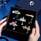 Dawn color butterfly hair clip women's gift box high-end back of the head hair accessories hair clip bangs clip hair rope exquisite birthday gift practical H344 butterfly love flower five-piece set gift box