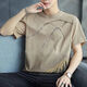TTPMER summer loose Korean style trendy short-sleeved T-shirt for men 829 gray + 829 black [cotton] M Recommended 80-100Jin [Jin equals 0.5 kg]