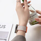 适用小米watchS4表带S3波纹磁吸硅胶手表带夏天S1pro腕带透气S2智能color2运动替换带新品【1047】 墨绿配橙 【22mm】小米Watch Color/运动版