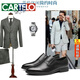 CARTELO leather shoes men's hollow leather shoes summer cowhide foot foot business formal leather shoes hole shoes work shoe interview shoes 9855 black no height [foot cover hollow style] 38