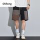Shurong Japanese 2025 spring and summer casual shorts men's five-point pants trendy brand workwear new summer fashion half-trousers mid-pants Military green 9277 3XL