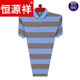 Hengyuanxiang new short-sleeved T-shirt for men's mulberry silk large-size striped middle-aged loose T-shirt summer casual half-sleeved POLO lapel trend YZY826BX-Orange M 165
