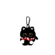 Onye and Shi Kitten Doll Pendant Cute Ornaments Creative Doll Female Gift Student Pendant Plush Keychain Black Cat Doll + Black Lanyard