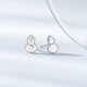 Chao Acer Hulu Fulu Platinum Earrings for Women PT950 Mirror Flash Earrings Birthday Gift for Women Priced One Pair (Free Silicone Ear Plugs), Labor Cost 300 Yuan 2.05g