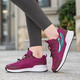 Outdoor sports walking shoes for women 2025 summer breathable light and comfortable mother shoes soft sole non-slip fashion elderly shoes JJ-6636 red 36