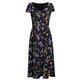 
ROEYSHOUSE French Puff Sleeve Large Sling Dress 2025 Summer New Temperament Beautiful Printed Mid-Long Dress 12107 Color XL