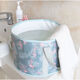 Raft core folding basin portable travel bucket foot soaking bucket travel face wash cloth bag basin portable water basin aluminum film insulation with lid yellow lemon