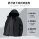 Shanshan Jacket Men's Autumn and Winter New Outdoor Commuting Men's Hooded Top Breathable Wear-Resistant Windproof Business Casual Jacket Black XL /180