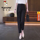 Woodpecker official nine-point Harun Suit Pants for Women 2025 Spring and Autumn Casual Summer Slim Straight Pants Drooping Temperament Professional Small Khaki M /27