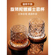 Whiskey special glass, wine glass, foreign wine glass, light luxury rotating crystal cup-like tray, rotating glass beer glass, mixed diamond style + glacier style (with bottom, 2 pieces
