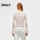 ONLY 2025 autumn casual temperament design sweet V-neck off-shoulder sweater for women|125324024