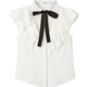 SNIDEL2025 AUTUME ET HIVER NOUVEAU produit Sweet Ruffle Fleece Bow Shirt Top SWFB254036 Grey Single Taille