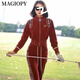 MAGIOPY国际奢侈高档品牌欧货炸街休闲运动套装女2025春季洋气红色短外套 红色两件套 S(100斤以内)