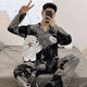 
SEPTWOLVES men's pajamas spring and autumn long-sleeved thin teenager cartoon loose medium-sized children's home 9902 long-sleeved suit M standard (high 165100Jin [Jin equals 0.5 kg])