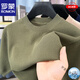 Romon leichte Luxus Sommer Neue Männer 100 reines Baumwollrunde Hals gestrickt T-Shirt T-Shirt Casual halbärmelige Top-Basis-Hemd-Hemd-Hemd-Geschenk-Luxus-Luxus-High-End-FPC/659 Khaki Kurzarm gestrickt-L 50 [vorgeschlagen 120-135 Jin [Jin gleich 0,5 kg]]