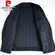 Pierre Cardin High-End Mulberry Silk Jacket Men's 2025 Spring and Autumn New Middle-aged and Old Dad Lapel Business Leader Large Size Jacket Button Style Navy XL 180 140-160Jin Jin is equal to 0.5 kg