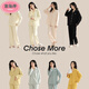 Sumeiting Pajamas de algodón puro para mujeres en primavera y otoño 2025 Nuevo estilo informal de manga largo de gran tamaño para ropa de ropa para el hogar de niñas 12806 2xl [Adecuado para 140-160Jin [Jin iguala 0.5 kg]]]