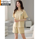 莫代尔睡衣女2025夏季新疆棉短袖短裤简约休闲棉质薄款家居服套装可外穿 Z9859 M 建议80-100斤